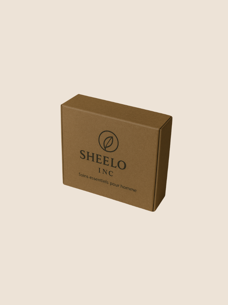 Coffret Level Up Box Sheelo Inc. édition homme, emballage élégant et naturel.